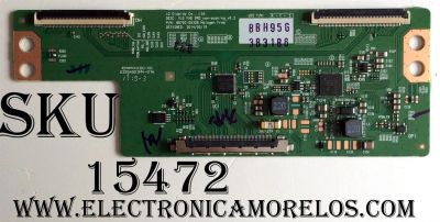 T-CON PARA TV LG / NUMERO DE PARTE 3831B / 6871L-3831B / 6870C-0532B / PANEL LC550EUE (FH)(M3) / MODELO 55LX774H-UA / 55LX774H-UA.BUSYLJR