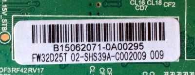 MAIN / FUENTE / (COMBO) / SANYO B15062071 / TP.MS3393T.PB79 / 3MS3393X-2 / 02-SHS39A-C002009 / MODELO FW32D25T	 - Imagen 2