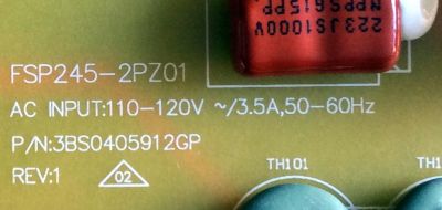 FUENTE DE PODER / VIZIO 0500-0605-0980 / FSP245-2PZ01 / 050006050980 / 3BS0405912GP / 0500-0605-0980R / MODELO M55-D0 LAUSTZAS - Imagen 2