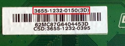 MAIN PARA TV VIZIO / NUMERO DE PARTE 3655-1232-0150 / 0171-2272-6203 / 3655-1232-0395 / MODELOS M55-D0 LAUSTZAS / M55-D0 LAUSTZBS - Imagen 2