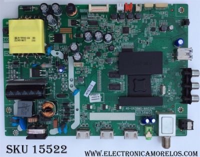 MAIN / FUENTE (COMBO) TCL V8-UX38001-LF1V025(J4) / V8-UX38001-LF1V025 / GTC000304A / 40-UX38M0-MAD2HG / UX38M0 / MODELO 40FS3750	