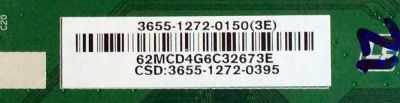 MAIN PARA TV VIZIO / NUMERO DE PARTE 3655-1272-0150 / 0171-2272-6203 / 3655-1272-0395 / PANEL LSC550FN05-J03 / MODELO E55U-D0 LAUSTYAS / E55U-D0 LAUSTYBS - Imagen 2