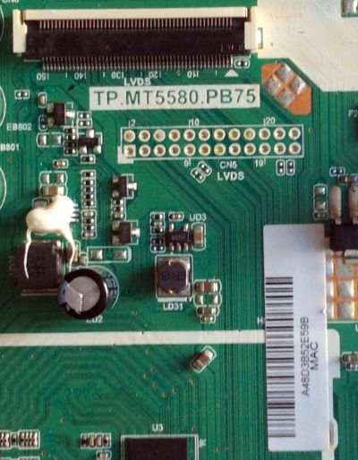 MAIN / FUENTE / (COMBO) / VIZIO / 75500W01A0095 / TP.MT5580.PB75 / PANEL T430HVN01.0 / MODELO D43-D2 LWZ2ULAR - Imagen 2