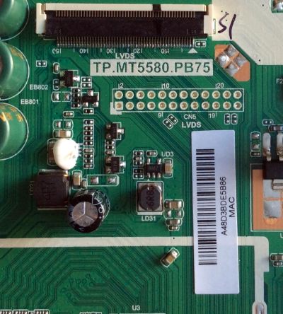 MAIN / FUENTE / (COMBO) / VIZIO A16089815 / 75500W01A009 / TP.MT5580.PB75 / PANEL T430HVN01.0 / MODELO  D43-D2 LWZJULDS - Imagen 3