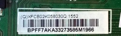 MAIN / VIZIO XFCB02K058 / 715G7487-M01-001-004K / (Q) XFCB02K058020Q / SUSTITUTA 756TXFCB02K0190 / PANEL TPT315B5-WHBN0.K S5941C /  MODELOS  E32H-C1 LTTUSJDS / D32H-D1 LTTUUKBS / D32H-D1 LTTUUKGS - Imagen 2