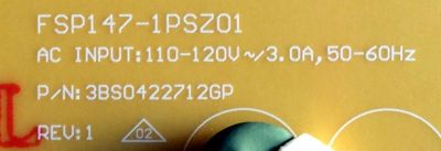 FUENTE DE PODER / VIZIO 0500-0605-1120 / FSP147-1PSZ01 / 050006051120 / 3BS0422712GP / PANEL LSC550FN11 / MODELOS D55-E0 LAUSVPAT / D55-E0 LAUSVPLT - Imagen 2