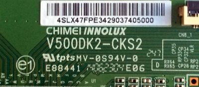 T-CON / VIZIO 4SLX47FPE / V500DK2-CKS2 / MODELO P502ui-B1E LTY6RKBQ / PANEL TPT500DK-QS1 REV:SC1E	 - Imagen 2