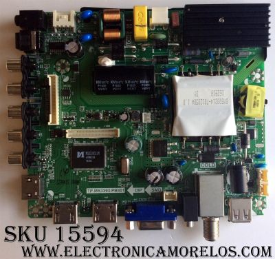 MAIN FUENTE (COMBO) PARA TV ELEMENT / NUMERO DE PARTE K16088884 / TP.MS3393.PB801 / SY16200-2 / 340d 20160722_165103 / 06NC6  160814   02730 / PANEL V500HJ1-PE8 / MODELO ELEFW5016 LE-50GDXB-B3