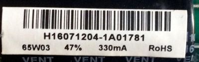MAIN FUENTE PARA TV ELEMENT / NUMERO DE PARTE 34016550 / H16071204 / TP.MS3393.PB801 / 65W03 /20160801_170714 / MODELO ELEFW3916 - Imagen 2