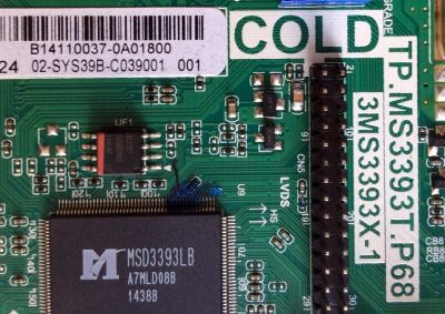 MAIN / FUENTE / (COMBO) / SANYO B14110037 / TP.MS3393T.P68 / 3MS3393X-1 / 02-SYS39B-C039001 / MODELO 24" - Imagen 2