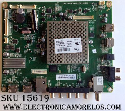 MAIN / VIZIO XECB02K060 / 715G6667-M01-001-004K / XECB02K060010X / PANEL TPT390J1-HVN04 REV: S000S / MODELOS E390I-B1E LTFWPSCQ / E390I-B1E LTTWPSCQ