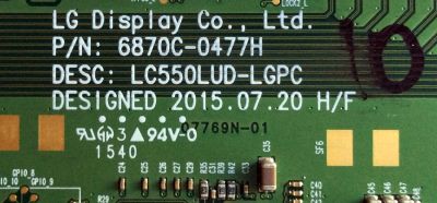 T-CON PARA TV LG / NUMERO DE PARTE  6871L-4007L  / 4007L / 6870C-0477H / PANEL LC550LUD-LGPV / DISPLAY LC550LUD (LG)(PV) / MODELO 55EG9100 / 55EG9100-UB / 55EG9100-UB.BWMZLJR - Imagen 3
