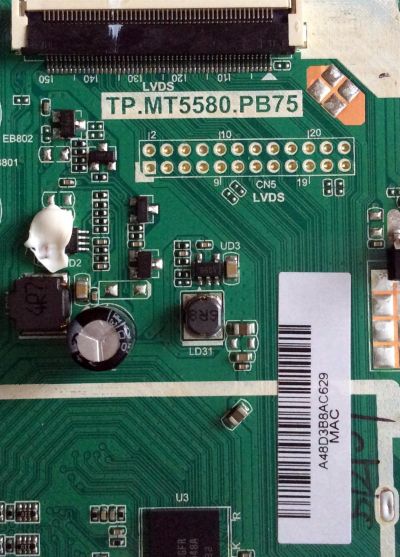 MAIN / FUENTE (COMBO) VIZIO / A15116303 / TP.MT5580.PB75 / 75500W01A009 / A48D3B8AC629 / MODELO D43-D2 LWZ2ULCS / PANEL T430HVN01.0 - Imagen 2