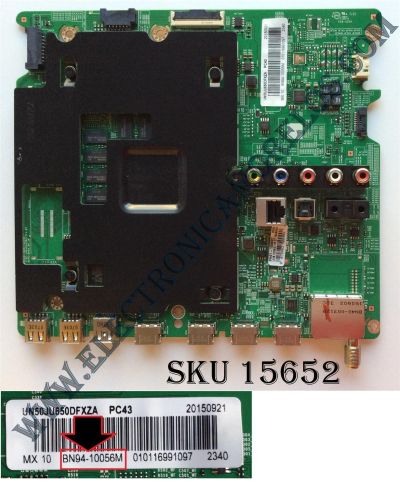MAIN SAMSUNG / BN94-10056M / BN41-02344D / BN97-10062C / MODELOS UN50JU650DFXZA IH01 / PANEL CY-GJ050HGNV1V / CY-GJ050HGNV1H