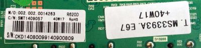 MAIN / T.MS3393A.67 / SMT1409057 / 002.002.0014263 / R620D / CLEDTV2014 - Imagen 2