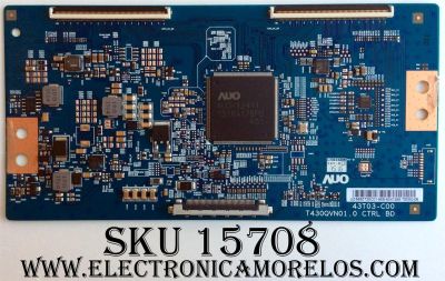 T-CON / BUSH 55.50T28.C01 / 5550T28C01 / T430QVN01.0 / 43T03-C00 / MODELO LE-50GY15-M1