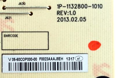 LED DRIVER / VIZIO 05-60COP000-00 / 1P-1132800-1010 / PANEL´S JE600D3LC4N / JE600DELC4N / MODELOS M601d-A3R LFTROWBP / M601d-A3R LFTROWDQ	 - Imagen 2