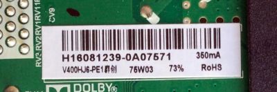 MAIN / FUENTE / (COMBO) / PROSCAN H16081239 / TP.MS3393.PB801 / T201607093A / (8142123332067) / 8198 20160805_152135 / PANEL V400HJ6-PE1 / MODELO PLDED4017-B - Imagen 3