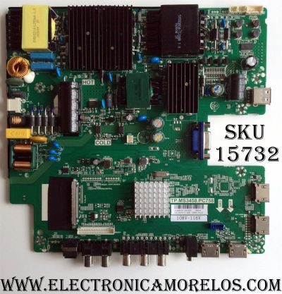 MAIN / FUENTE / (COMBO) SCEPTRE A16089751 / TP.MS3458.PC758 / 2605325A0 / MODELO U55 / PANEL LSC550FN19	