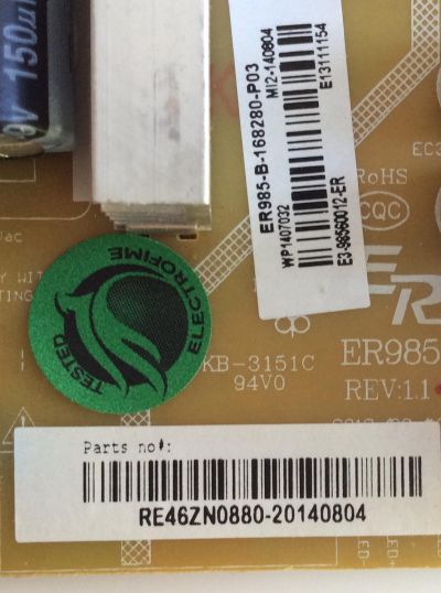 FUENTE DE PODER / RCA RE46ZN0880 / ER985-B / WP1407032 / MODELO LED40HG45RQ	 - Imagen 2