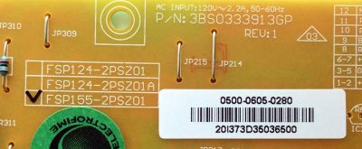 FUENTE VIZIO 0500-0605-0280 / FSP155-2PSZ01 / 050006050280 / 3BS0333913GP / SUSTITUTA 0500-0614-0280 / PANEL LC500DUG (JF)(R1) / MODELOS E550I-A0 / E500I-A0 LAQKNTAP / LAQKNTBP / LATKNTAD / LATKNTAP / LATKNTBP / LAUKNTAN / LAUKNTAP / E500D-A0 LATKORAP - Imagen 2