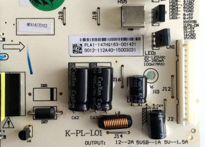 FUENTE DE PODER / AOC 9012-112A40 / K-PL-L01 / PLA1-147HQ163-001421 / MODELO LE48H454F - Imagen 2