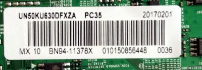 MAIN / SAMSUNG BN94-11378X / BN97-00002X / BN41-02528A / MODELO UN50KU630DFXZA DH09 / PANEL CY-GK050HGNVVH	 - Imagen 3