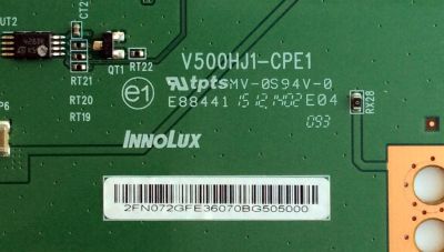 T-CON / RCA 2FN072GFE / V500HJ1-CPE1 / E88441 / MODELO LED58G45RQ / PANEL V-580HJ1-PE6-12V  - Imagen 2