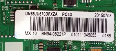 MAIN PARA TV SAMSUNG / NUMERO DE PARTE BN94-08221P / BN97-09264W / BN41-02344B / BN9408221P / PARTE SUSTITUTA BN94-10056G / PANEL CY-WJ065HGLV2H / MODELO UN65JU670 / UN65JU670DFXZA TD01 - Imagen 2