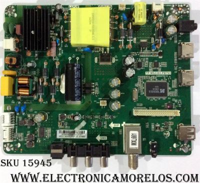 MAIN FUENTE (COMBO) PARA TV INSIGNIA / NUMERO DE PARTE 5538S011E56 / TP.MS3393.PB793 / 20160219 / SC-SY16085938 / T390XVN01.0 / B16085938 / PANEL T390XVN01.0 / DISPLAY S385XF53 V3 / MODELO NS-39D310NA17