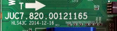 MAIN / HITACHI 999K6CA / KB6160 OSP606 / JUC7.820.00121165 / HLS43C 2014-12-16 / MODELO LE55A6R9A / PANEL C550F15-E6-H (G4)	 - Imagen 3