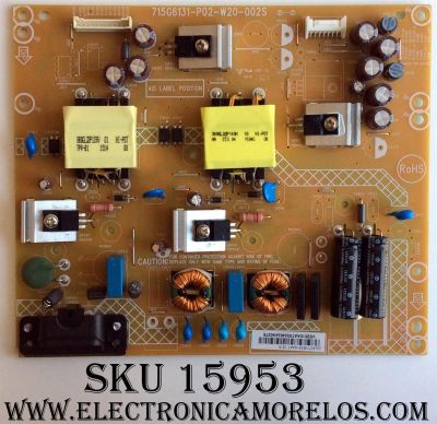 FUENTE DE PODER / VIZIO ADTVE2510AA7 / 715G6131-P02-W20-002E / 715G6131-P02-W20-002S / (Q)ADTVE2510AA7 / PANEL TPT390J1-HVN04 / MODELOS E390I-B1E LTYWPSCQ / E390I-B1E LTTWPSCQ	