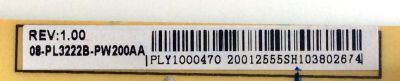 FUENTE DE PODER / TCL 08-PL3222B-PW200AA / 40-1P3222-PWB1XG / REV:1.00 / MODELOS L32HDF11TATBAA / L32HDM11 / L40FHDF11TATGAA - Imagen 3