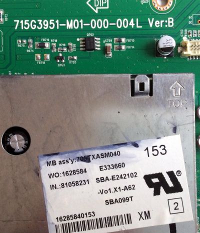 MAIN / VIZIO TXACB2K012 / TXACB2K01206 / CBPFTXACB2K012 / 715G3951-M0D-000-004L / TXACB2K01204 / TXACB2K01207 / TXACB2K01209 / PANEL TPT260B2-L01 REV:C1C / MODELO VA26LHDTV10T LTMXDAFLLTMXDAFL - Imagen 3