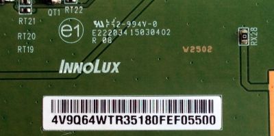 T-CON RCA / 4V9Q64WTR / E222034 / PANEL LK315T3HB87-12V / MODELO SLD32A30RQ - Imagen 2