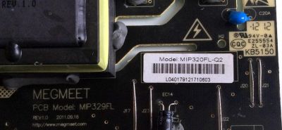 FUENTE / BACKLIGHT INVERTER / SCEPTRE / APEXMIP320FL-Q2 / KB5150 / MIP320FL / REV:1.0 / PANEL LC320WXE / MODELOS X322BV-HD / LD3288T - Imagen 2