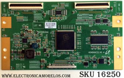 T-CON SONY LJ94-02036G / 4046HAC2LV0.4 / 2036G / SUSTITUTAS LJ94-02036F / LJ94-01952H / LJ94-01952J / PANEL`S LTZ400HA03-201 / LTY400HA03 / MODELOS KDL-40V2500 / KDL-40W2000
