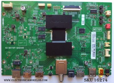 MAIN PARA TV TCL 4K UHD HDR / NUMERO DE PARTE 08-CS55TML-LC290AA / 40-MST10P-MAD4HG / 08-MS10P01-MA200AA / 08-MS10P01-MA300AA / V8-ST10K01-LF1V001 / GTA1700072 / PANEL LVU550NE3L / MODELO 55C803 / 55C803TEAA