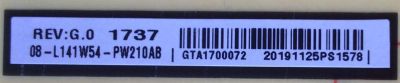 FUENTE DE PODER PARA TV TCL / NUMERO DE PARTE 08-L141W54-PW210AB / 40-L141H4-PWG1CG / L141W / PANEL LVU550NE3L / MODELO 55C803 / 55C803TEAA - Imagen 2