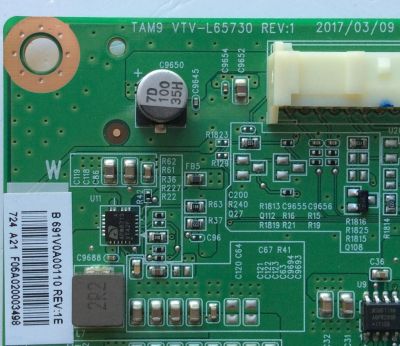 MAIN PARA TV TOSHIBA·CHROMECAST 4K / NUMERO DE PARTE 631V0A00110 / 691V0A00110 / VTV-L65730 / TAM9 VTV-L65730 REV:1 / 7160210-5 / PANEL U500DU01 TT101 REV:CD1.A / U500DU01-TT101 REV:CD1.A / MODELO 50L711U18 - Imagen 2