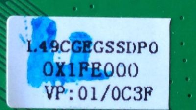 MAIN / ACER 55TAZM6001 / 100195090-200-00176 / 320214003200000 / L49CGEGSSDP/ MODELO EB490QK / PANEL BOEI490WQ1	 - Imagen 3