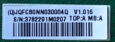 MAIN / VIEWSONIC JQFCB0NN030 / JQFCB0NN030004Q / 715G7560-M0F-000-004K / MODELO CDE4302 / PANEL TPT430H3-HVN01.U REV:S272B	 - Imagen 2