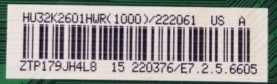 MAIN FUENTE ((COMBO)) PARA TV SHARP / NUMERO DE PARTE 222061 / RSAG7.820.7434/ROH / HU32K2601HWR / HU32K2601HWR(1000) / PANEL HD315K2H81-B1\S0\BBY\GM\ROH / DISPLAY ST3151A05-8 VER.2.4 / MODELO LC-32LB591U - Imagen 2