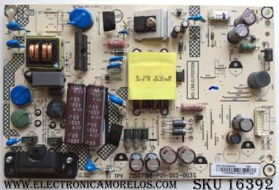 FUENTE DE PODER / SHARP PLTVFL253XXA2 / 715G7198-P01-002-003S / MODELO LC-32LB481U / PANEL TPT315B5-HVN05.A REV:S601B / TPT315B5-HVN05.A  REV:S800H	