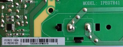 FUENTE DE PODER / TCL 81-PBE040-G93 / IPE07R41 / CCP-508 / IPE07R21D / PANEL LVF400SS0T E9 V1 / MODELOS 40FDZ700 / 40FD2700LBAA / 40FD2700 40FD2700LBAA - Imagen 5