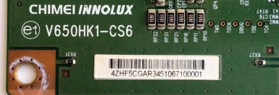 T-CON / SANYO 4Z.HF5C.GAR / 4ZHF5CGAR / V650HK1-CS6 / PANEL LVF650CMDX E1 V1 / MODELO FW65D25T - Imagen 2