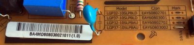 FUENTE DE PODER / LG 60803002 / EAY60803002 / LGP37-10SLPBAU / PANEL T370HW04 V.1 / MODELO 37LE300-UC AUSDLUR - Imagen 2