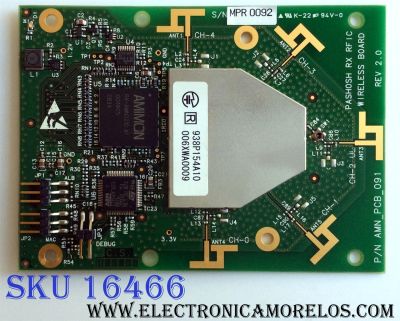 TARJETA INTERFACE / MITSUBISHI 938P154A10 / MPR 0092 / AMN_PCB_091 REV 2.0 / 006XWA0009 / PANEL LTA460HE08 / MODELO LCD-46LF2000 (M)