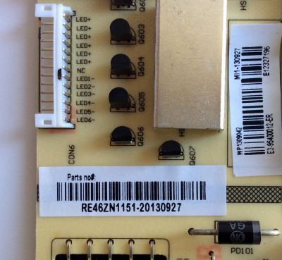 FUENTE DE PODER / RCA RE46ZN1151 / ER954 / REV:1.0 / RE46ZN1151-20130927 / PANEL T500HVN01.0-QYE / MODELO LED50B45RQ - Imagen 2
