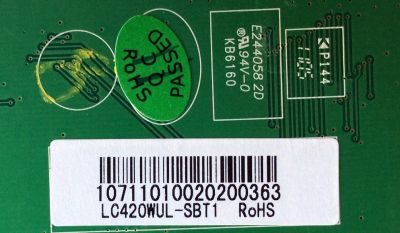 MAIN / SIGMAC 1071101002 / T.RSC7.9D 10331 / PANEL LC4201WUL (SB)(T1) / MODELO LE42AB1	 - Imagen 3